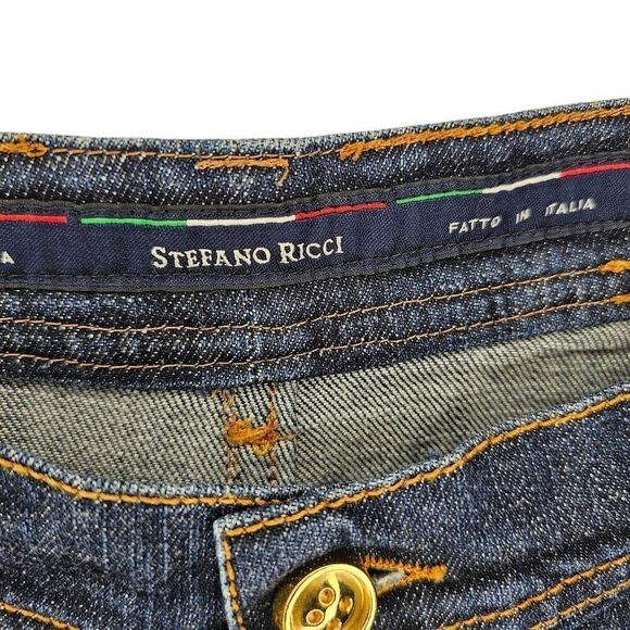 Stefano Ricci Luxury Jeans 903 Straight Leg Mens 42"x29" Made in Italy Gold Butt - Picture 5 of 9